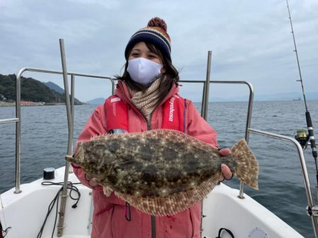 天草【幸龍丸】ライト落とし込みで良型ヒラメGET★