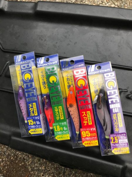 発売前のビッグアイNEOGLOWでイカメタルです。