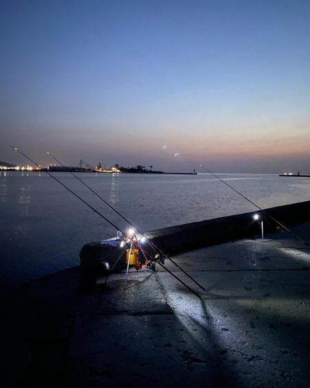 花見カレイ狙い　投げ釣り