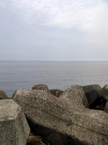 濁ってるので穴釣り