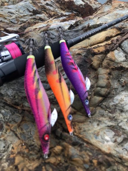 磯からのベイトフェザーネオグローで春エギング!