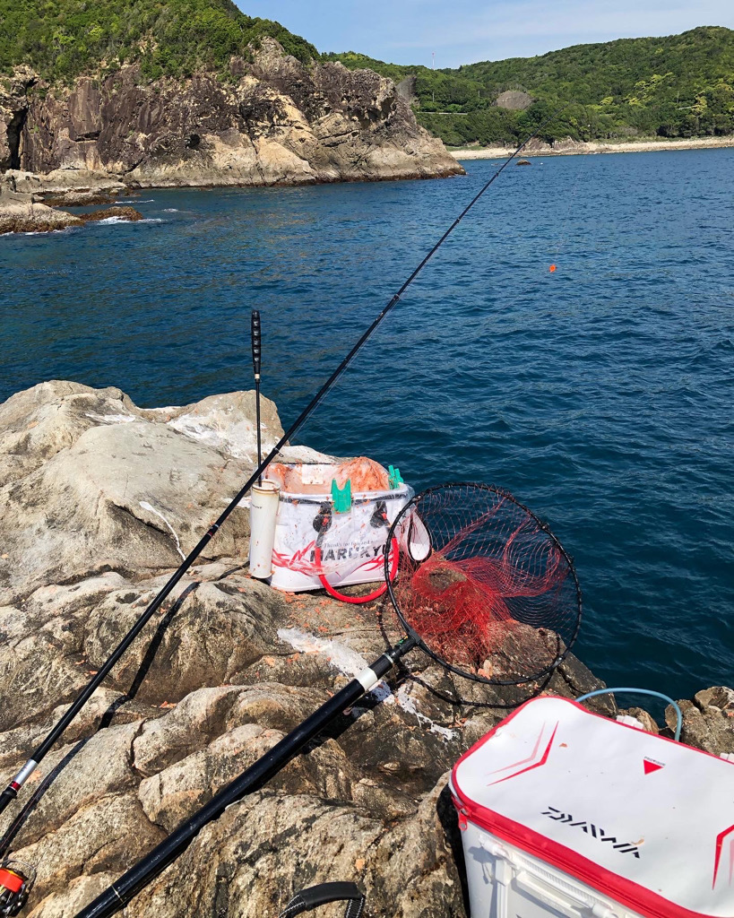 沖磯でグレフカセ釣り