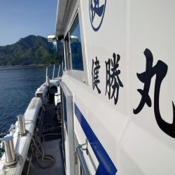 ノッコミ終盤?大黒神島沖の筏