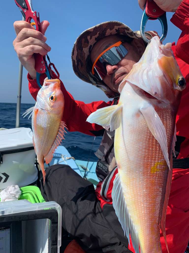 マイボートでアマダイ釣行。