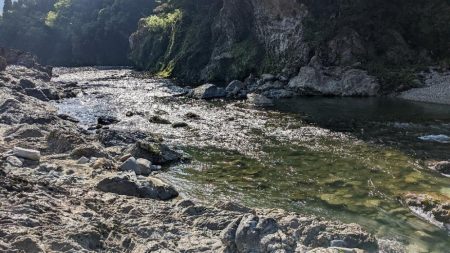 本流アマゴ釣り