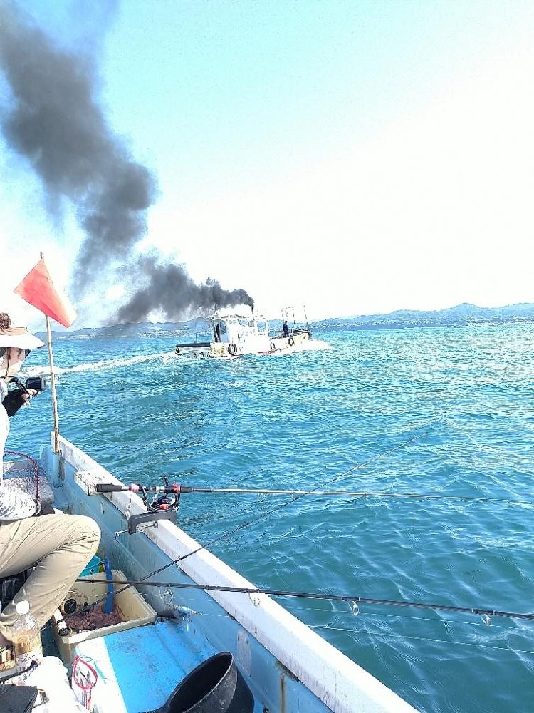 伝馬船での釣り