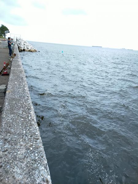 閑散とした夕マヅメに