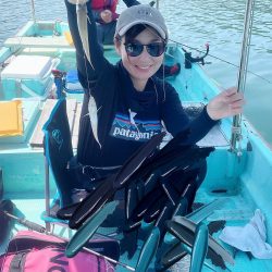 ボートでキス釣り