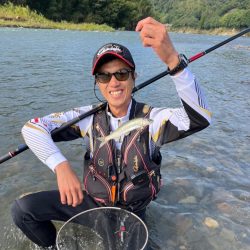 増水後の鮎掛け