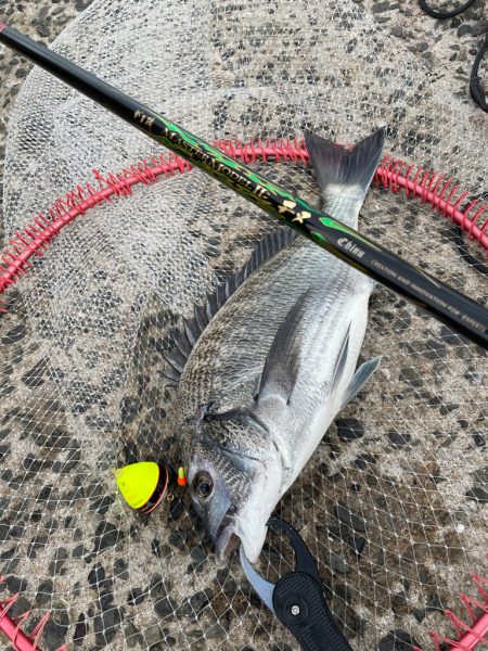 台風前のチヌ釣り