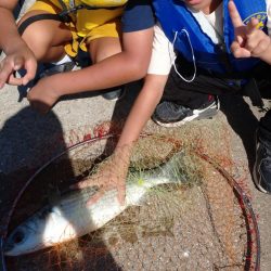 子供2人とフカセ