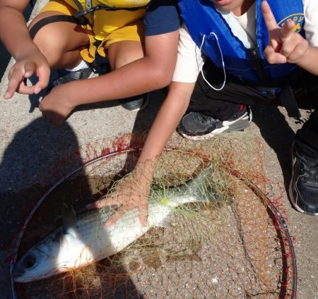 子供2人とフカセ