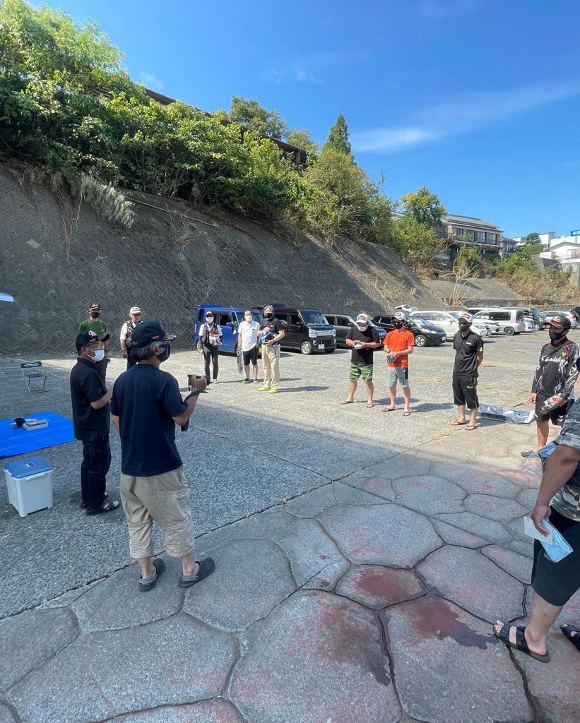 増水後の鮎掛け