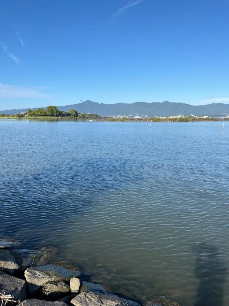 琵琶湖、朝の散歩