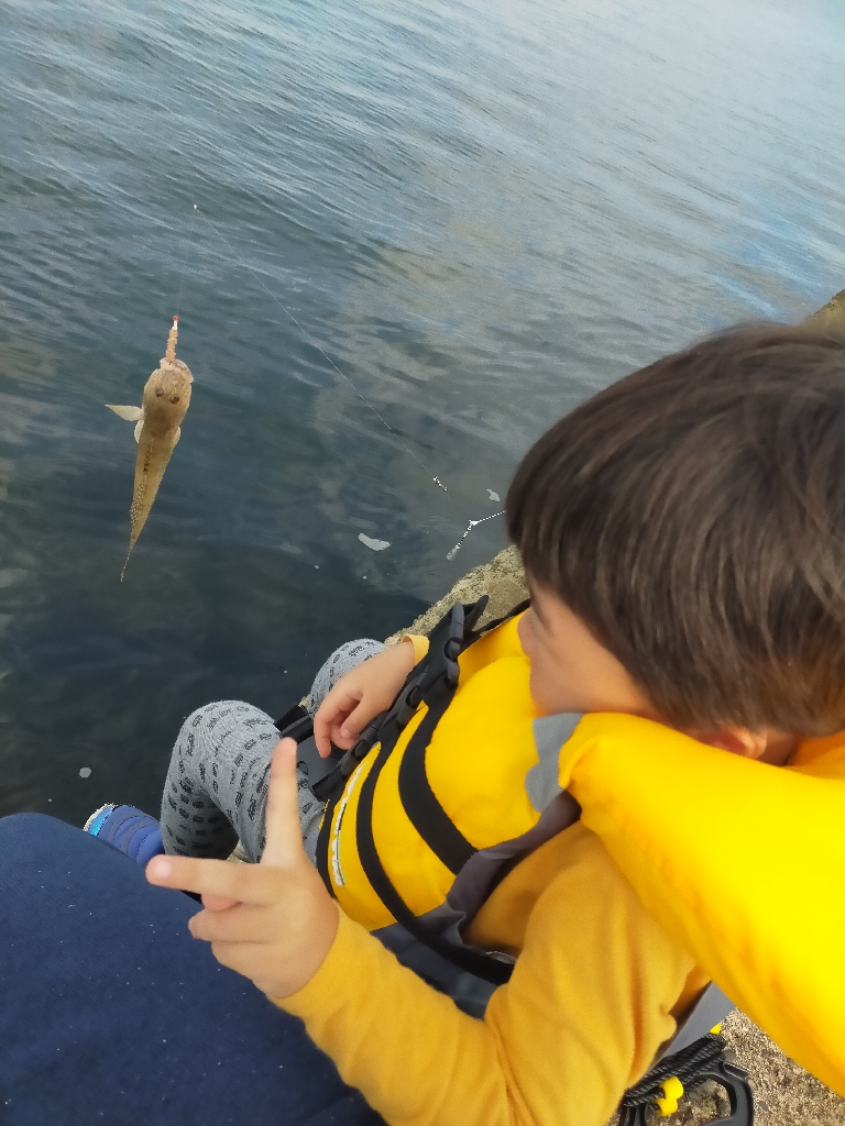 釣りデビューの本命は笑顔☺️