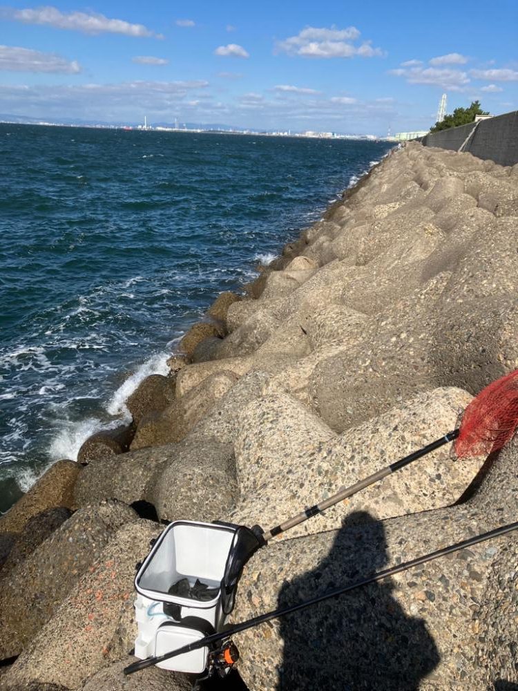 テトラからフカセ釣り