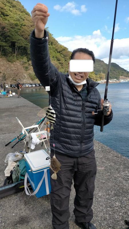 胴付き仕掛けで五目釣り