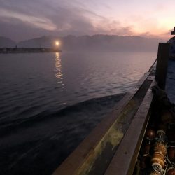 初の厳しい筏釣り