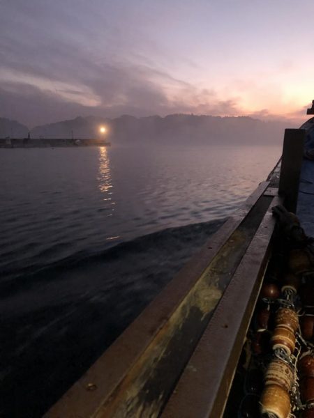 初の厳しい筏釣り