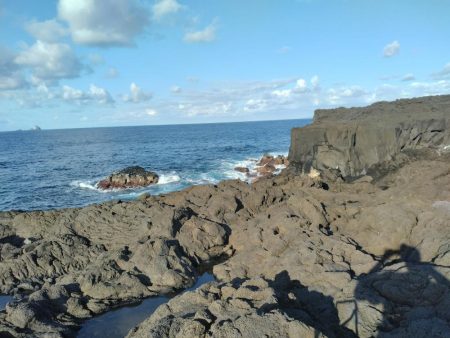 三宅島「温泉下」入磯、小物乱舞エサ取りとの半日。