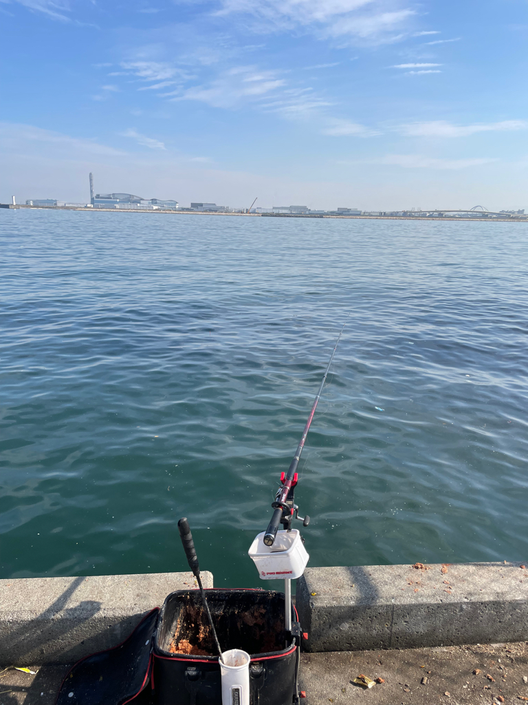 波止フカセでチヌ狙い