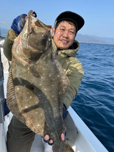 のませで良型ヒラメをゲット