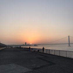 ホームで初釣り