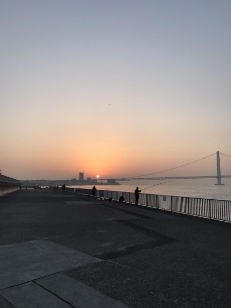 ホームで初釣り