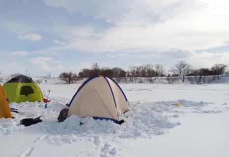 茨戸川付近でのワカサギ釣り！！
