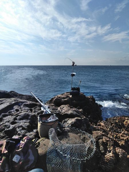 フカセ‥最高ですネ・・風強・・