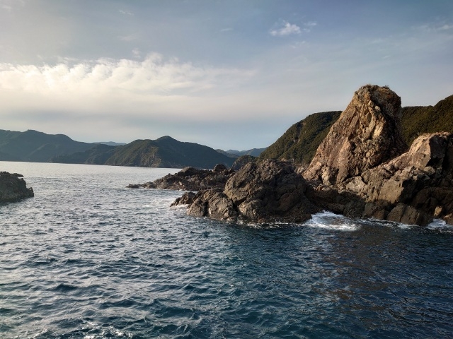 方座浦でグレ釣り