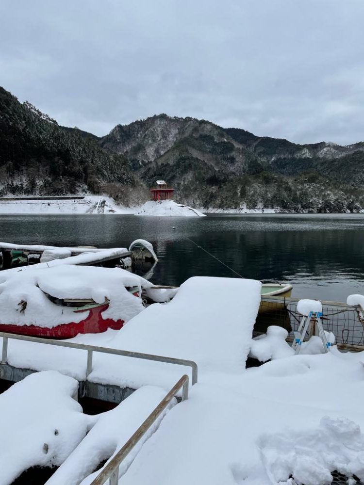 生野銀山湖ワカサギ 初魚探使用