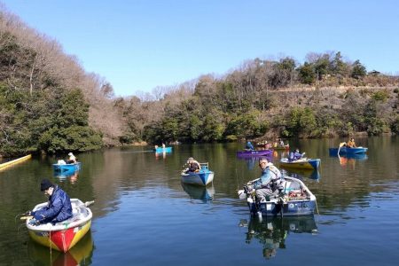 愛知県入鹿池ボート ワカサギ釣り！