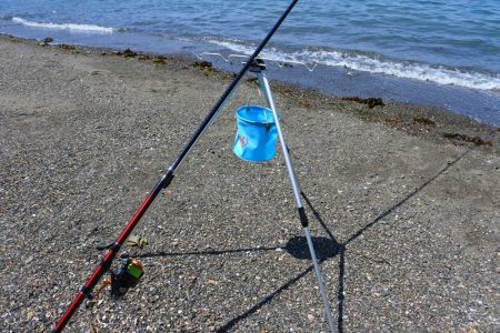 キス釣り 強風に苦戦