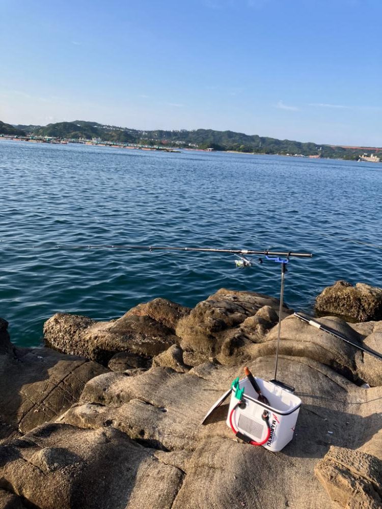 カゴ釣りで尺アジ