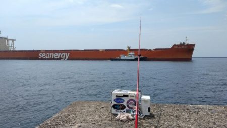 播磨新島のキス釣査