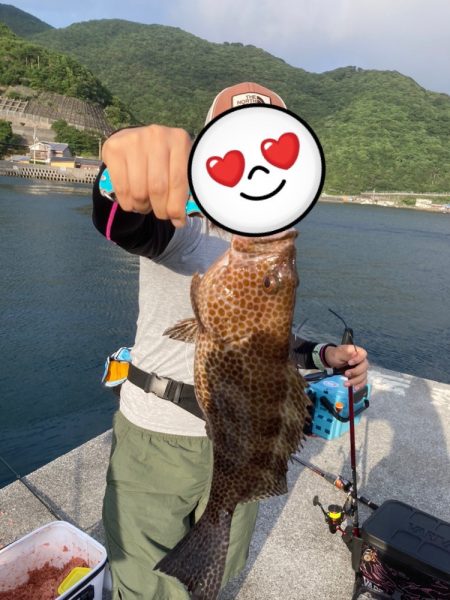 泳がせで初オオモンハタ！