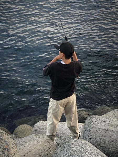 ショアジギで鯛