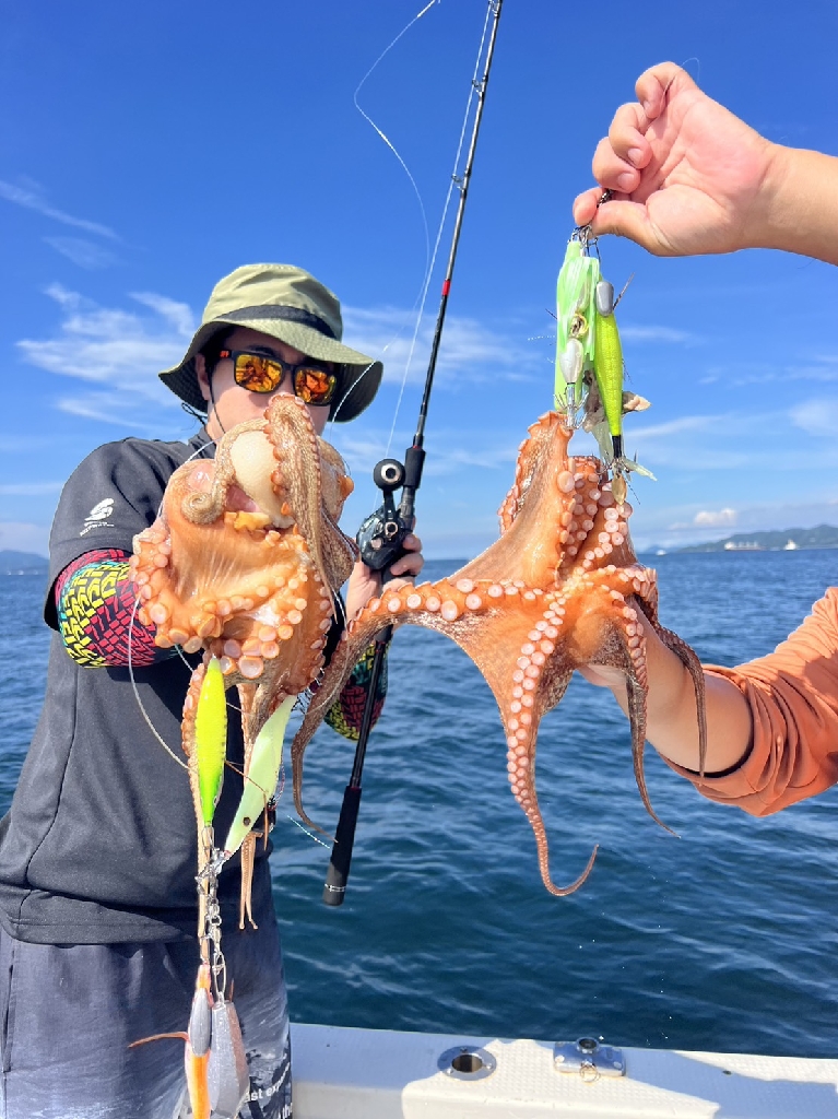 船でのオクトパスフィッシング
