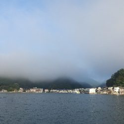 漁船が行き交う午後の大潮