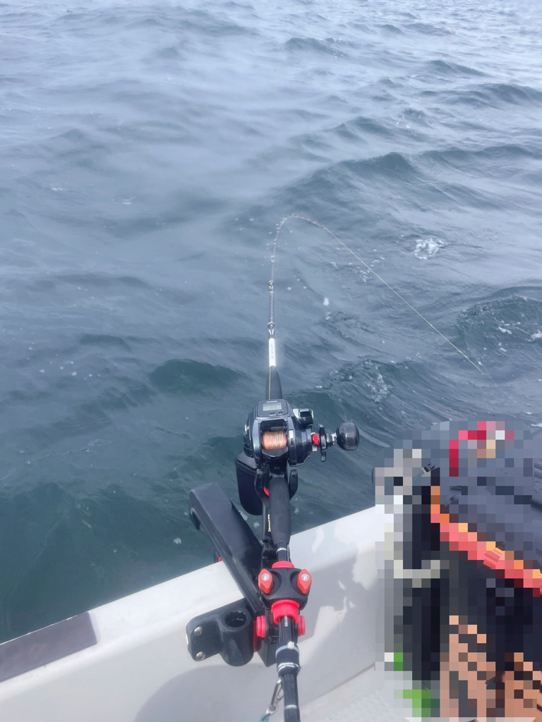 ボートフィッシングにて