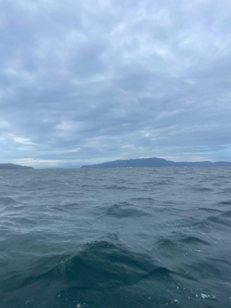 ボートフィッシングにて