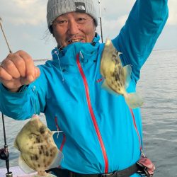 室津のカワハギとフグ