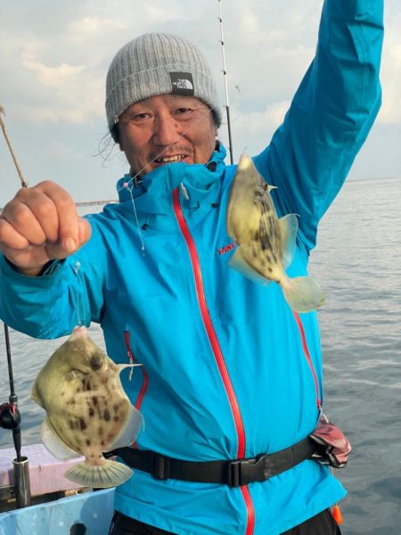 室津のカワハギとフグ