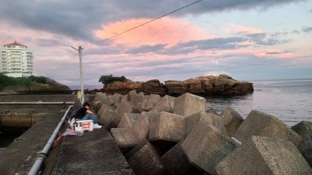 和歌山御坊の堤防でウツボ釣り