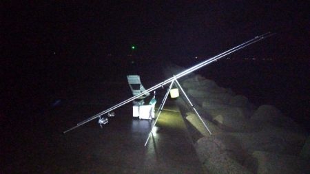 苅屋海岸の投げ釣り