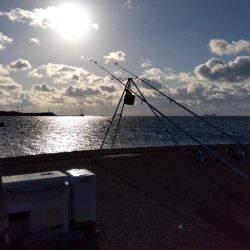 苅屋海岸の投げ釣り