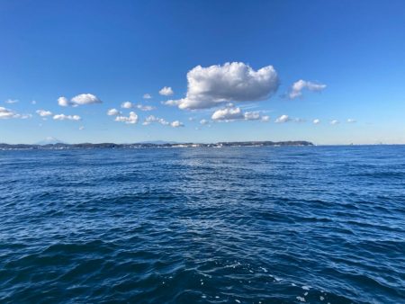 寒い中のカワハギ