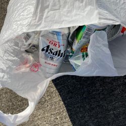 清掃活動：大アジよく釣れます