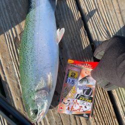 大寒波に海上釣堀!